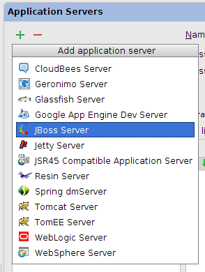 Añadir un nuevo servidor JBoss