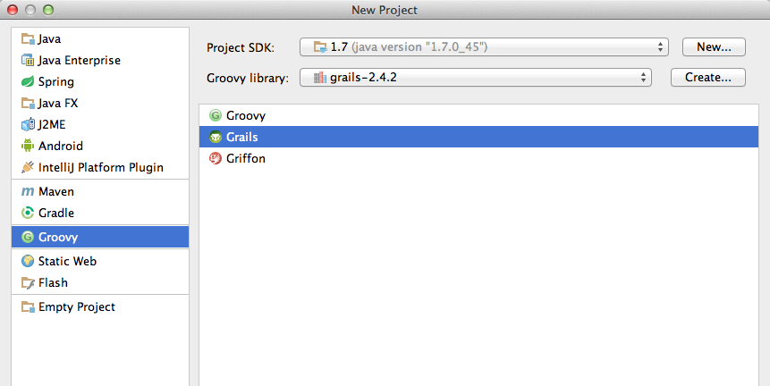 Crear proyecto Grails
