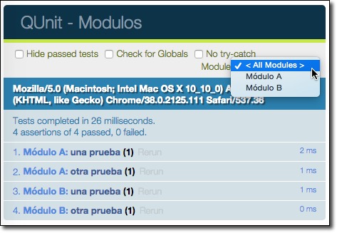 Pruebas con module