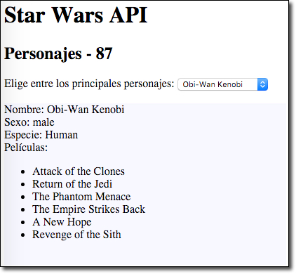 Star Wars jQuery