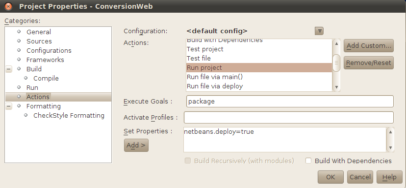 Acci&oacute;n asociada a la opci&oacute;n de men&uacute; contextual Run
