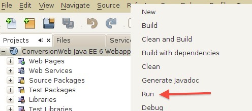 Despliegue de la aplicaci&oacute;n ConversionSW