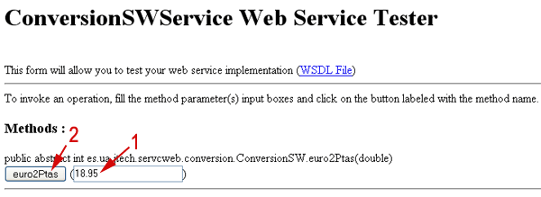 Ejecuci&oacute;n de la prueba del servicio web